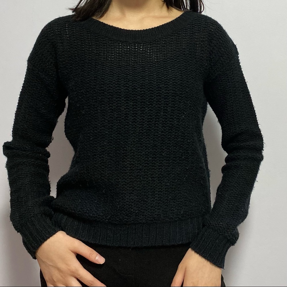 Black knit sweater